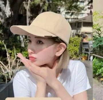 시짱 차광 캡 베이지 넥 가드 부착