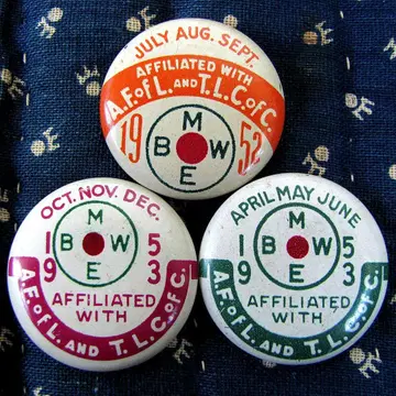 핀 배지 3개 1952년 & 1953년 USA UNION 빈티지