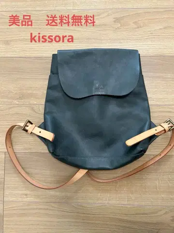 [ 새상품급 무료배송 ] kissora 키소라 럭색 가죽 블랙