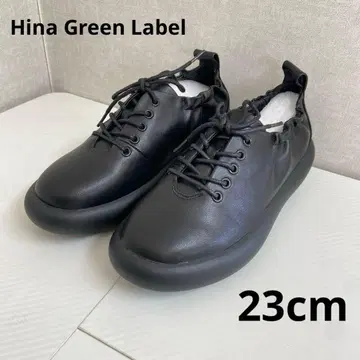 새상품 미사용 히나 그린 라벨 셔링 레이스업 슈즈