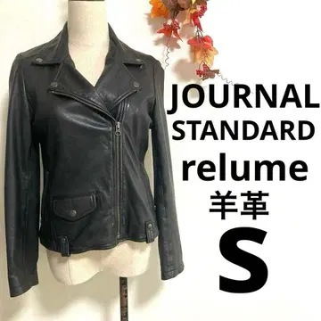 JOURNAL STANDARD relume 더블 라이더스 양가죽 블랙 S