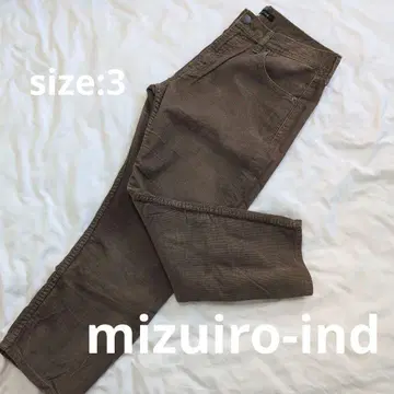 미즈이로인드 브라운 코듀로이 팬츠 사이즈 3