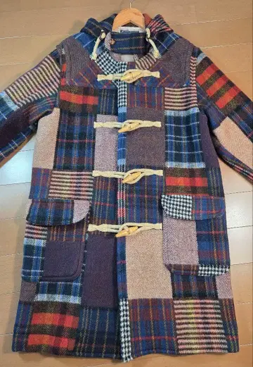 패치워크 더플 코트 울 100 일본제