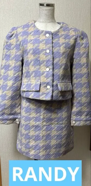 RANDY 하운드투스 체크 패턴 셋업 M 사이즈