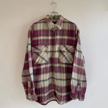 FIVE BROTHER 체크 무늬 헤비 웨이트 플란넬 셔츠 XL