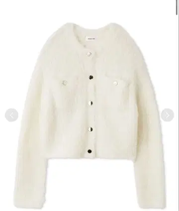 [택 포함 새상품] 모헤어 샤기 니트 가디건