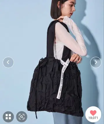 [ 즉시 발송 ] CITEN 셔링 토트백 블랙