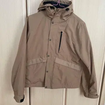CLAOPANIC 베이지 자켓 후드 부착 맨투맨 파카