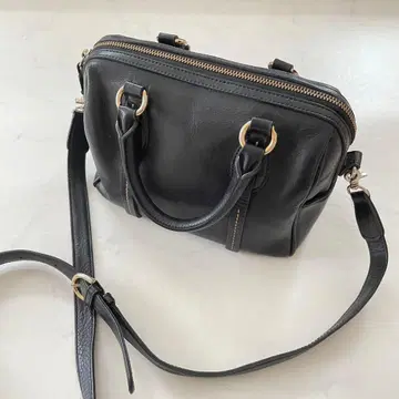 SOMES 소메스 안장 블랙 숄더백 천연 가죽