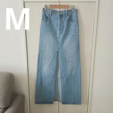 ENC 프론트 슬릿 데님 스커트 M