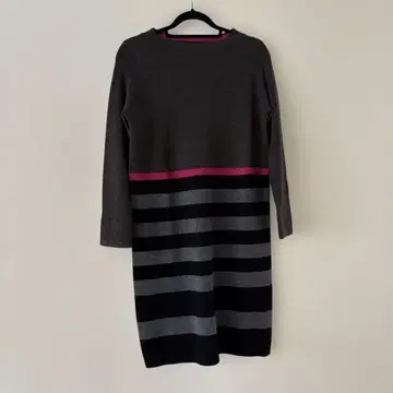 소니아 리키엘 스트라이프 긴팔 니트 원피스 38