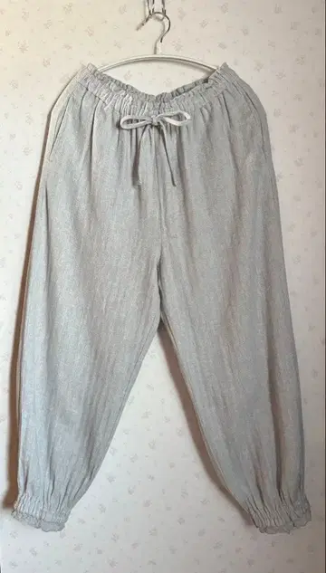 Samansa Mos2 밑단 개더 레이스 팬츠