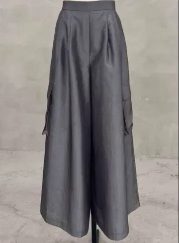 컨디션 최상 lig.리글 도트 와이드 카고 팬츠 그레이