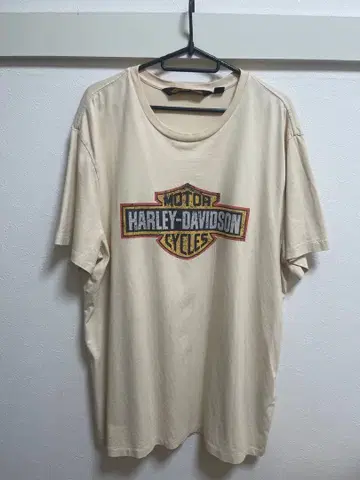 [ HARLEY-DAVIDSON ] 로고 T셔츠 베이지