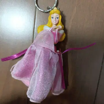 디즈니 리조트 오로라 키링 프린세스 핑크 드레스