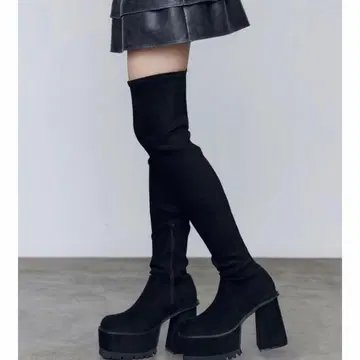 EMODA 스퀘어 핏 롱 부츠 L 사이즈