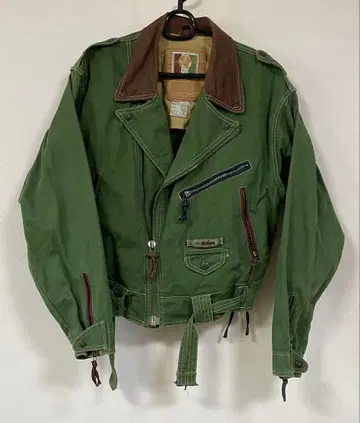 MAC HOPE 올리브 그린 라이더 자켓 M