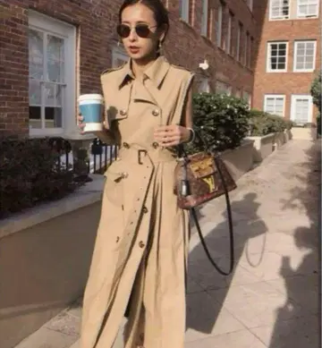 아메리 빈티지 컷오프 트렌치 베스트