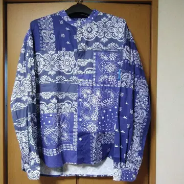 Liberaiders 긴팔 셔츠 네이비/화이트