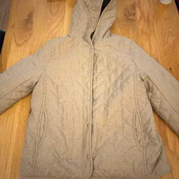베이지 플리스 퀼팅 자켓 L 사이즈