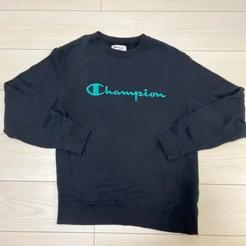 Champion 블랙 맨투맨 M 사이즈