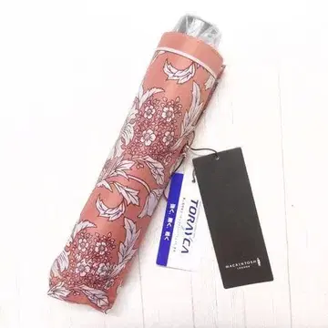 매킨토시 런던 우천 겸용 우산 접이식 우산 꽃무늬 프린트 코랄