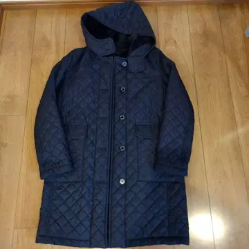 매킨토시 영국제 보아 퀼팅 코트 블랙 42