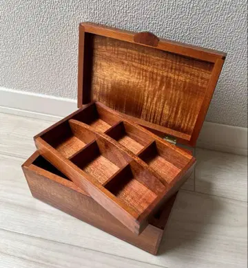 하와이안 코아 우드 주얼리 케이스 나무 상자 소품함