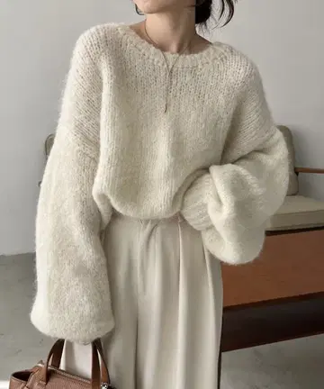 CAPRICIEUX LE'MAGE  모헤어 니트 화이트