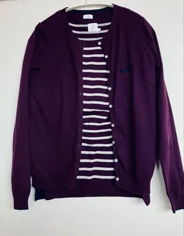 쿠리하라 하루미 밤 니트 앙상블 퍼플 M