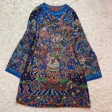 컨디션 최상 미쏘니 니트 튜닉 원피스 오렌지 택 이탈리아제