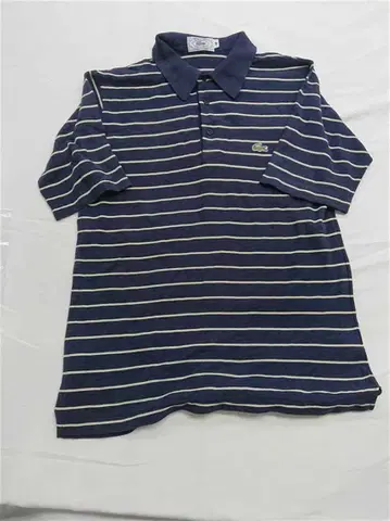 &라코스테 IZOD 보더 피케 셔츠 네이비 계열 남성용 M 사이즈