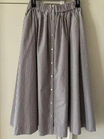 에부르 ebule 스트라이프 스커트 브라운&화이트 36
