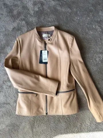 MIA CARNA 베이지 가죽 자켓 M