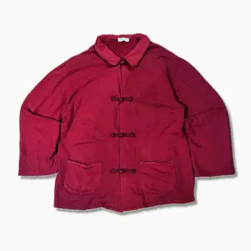 버건디 커버올 중화풍 구제 의류 vintage