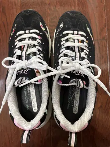 SKECHERS 메모리폼 스니커즈 블랙/핑크