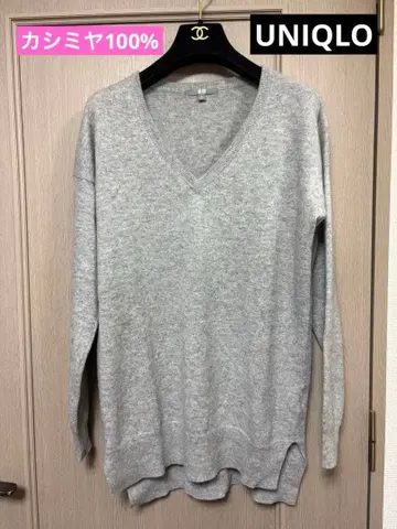유니클로 캐시미어 V넥 스웨터