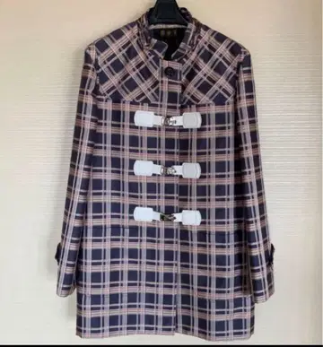 닥스 체크 무늬 더블 후크 코트 새상품