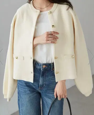 [ 새상품 ] RANAN 골드 조 버튼 니트 가디건