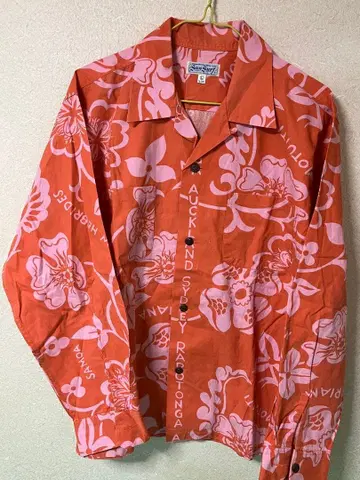 선서프 코튼 알로하 긴팔 L 사이즈 오렌지 계열