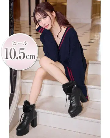 레이스업 미들 부츠