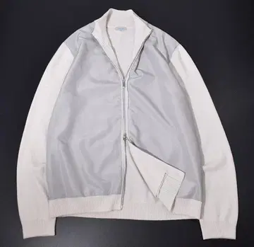 이탈리아제 malo 최고급 캐시미어 100% W 지퍼 니트 블루종 50