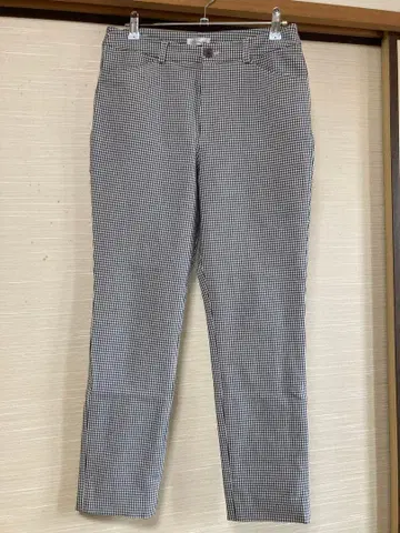 비쓰리 체크 무늬 캐주얼 팬츠