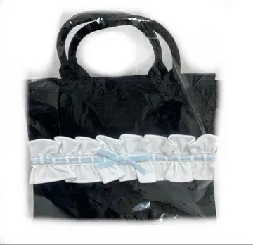 JILTU petit frill 토트백 블랙 x 블루