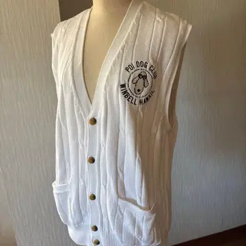 수입 HAWAIILA MODE 캐릭터 자수 니트 베스트