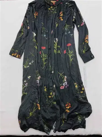 아메리 플라워 프린트 롱 원피스 블랙 계열 M 사이즈