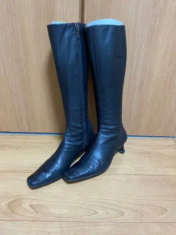 가격 인하 MICHEL KLEIN 블랙 롱 부츠 24.5cm