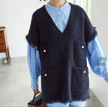 슬로브 이에나 펄 버튼 베스트 네이비 세레모니