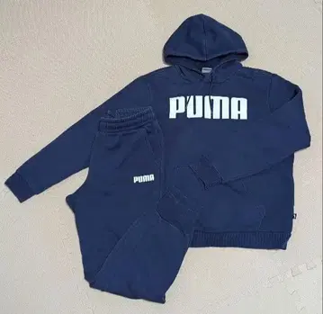 PUMA 네이비 맨투맨 상하의 세트 M