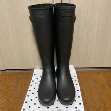 블랙 롱 레인부츠 / HUNTER